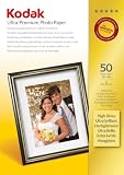 Kodak Ultra Premium Fotopapier für Tintenstrahldrucker (hochglänzend, 280 g / m², A4 (210 x 297 mm), 50 Blatt)