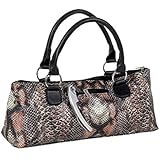 Primeware Clutch Insulated Single Bottle Wine Tote, Brown Burmese