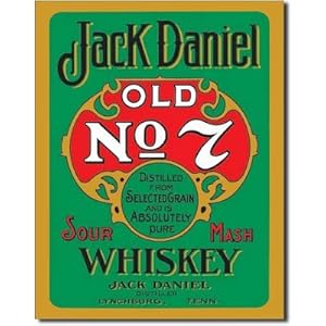 Jack Daniel's Sour Mash Whiskey Green Retro Vintage Tin Sign Jack Daniel's Sour Mash Whiskey Green Retro Vintage Tin Sign