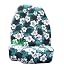 Set of 2 Universal-fit Hawaiian Hibiscus Floral Print Front Bucket Seat Cover - Green