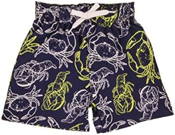 Baby Toddler Boys Crab Short Swim Trunks by Flapdoodles Collection - Navy - 3T