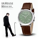 House M.D. 7170 Women's Analog Quartz Watch with Chronograph, Pacific Green Dial, Brown Strap