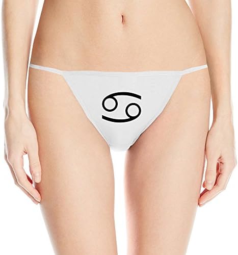 Custom Made Black Cancer-Zodiac-Sign T-back For Women's White