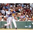 Julio Franco Autographed New York Mets Horizontal Swing Grey Uniform 16x20 Photograph