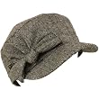 Tweed Ribbon Thick Cadet Military Castro Hat Cap Black