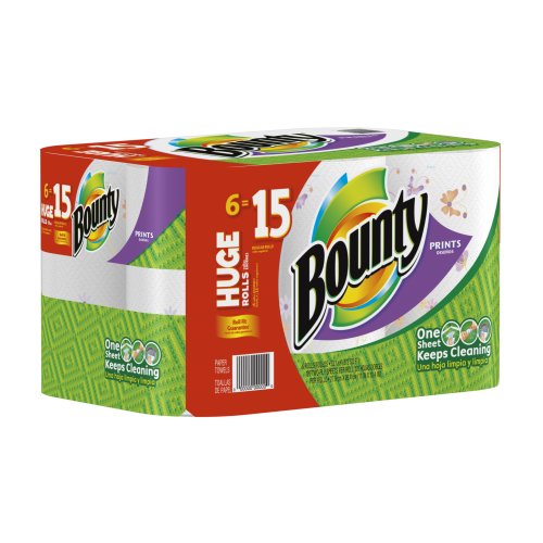 Bounty Huge Roll, Print, 6 Count