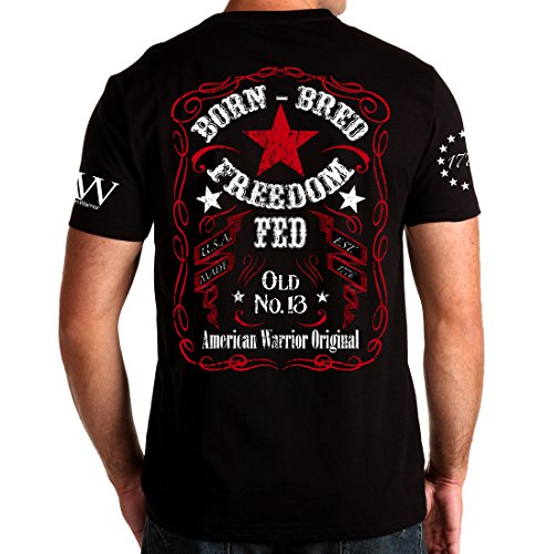 American Warrior Mens Born, Bred, Freedom Fed T-Shirt