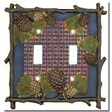 Pinecone Lodge Double Switchplate Cover