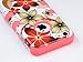 iPhone 5C Case, ULAK 3in1 Anti Slip IPhone 5C Case Hybrid with Soft Flexible Inner Silicone Skin Protective Case Cover for Apple iPhone 5C Flower + Coral Pink