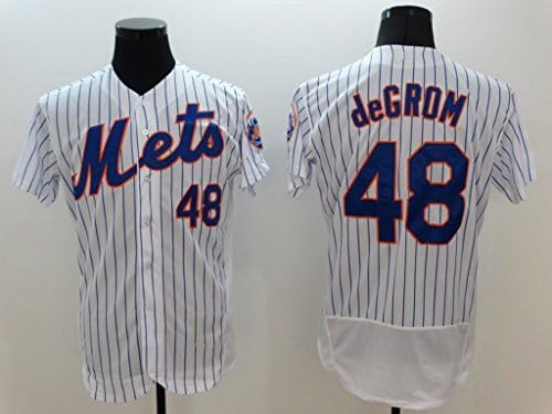 New York Mets Men's #48 Jacob deGrom Baseball New Arrival Jersey White XL