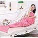 YOHOKO Super Soft Handmade Mermaid Tail Blanket - Living Room Sleeping Blanket with Scale for Adult and Kids, Pink with Scale