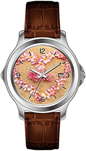 Electric Women's Unique Design Multi-Colored Romam Numerals Brown Leather Strap Watch style 935