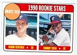 Robin Ventura & Sammy Sosa 1990 Baseball Card Magazine Rookie Stars (Chicago White Sox - Rookie Star