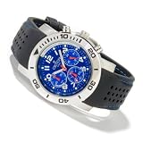 Mens Croton Chronograph Tachymeter Rubber Band Watch CC311287BSBL