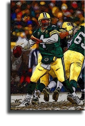Completely Handpainted American Football Sport Painting, Custom Order FL2630, Oil on Canvas, with Option to Paint Jerry, Brett & Co. from Any Other Favorite Photograph or Picture, Unframed, Size 12