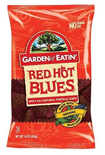 Red Hot Blues Blues Corn Tortilla Chips 16 Ounces (Case of 12) by Garden of Eatin'