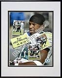 Brian Westbrook Scrapbook 2004 Double Matted 8 X 10 Photograph in Black Anodized Aluminum Frame