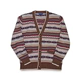 Paul Fredrick Fair Isle Cotton Cardigan