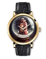 SPRAWL Aanalog Fashion Series Gold Ladies Watches of Genuine Black Leather Strap,Unique Wrist Watch for Women Girls Designed with Lovers inside a crystal ball