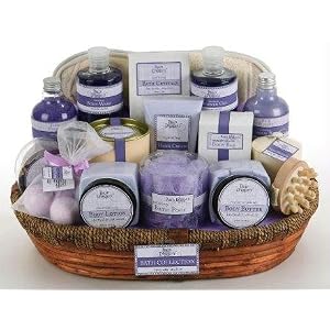 Lavender Vanilla Bath Set Pampering Gift Basket Mother's Day Gift Idea Birthday Gift Idea Anniversary Gift Idea Graduation Gift Idea