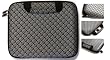 Black Checker Laptop Hard Case for 10 inch Acer A501-10S32u, A500-10s16w, A500 Tablet + A Carabiner Hook. Additional teddy bear cellphone keychain charm for a Valentine Gift!