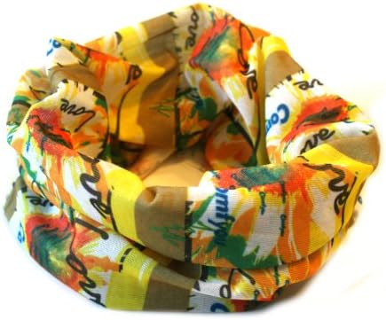 High Tech Polyester Microfiber Multi Scarf Headwear Bandana Headband (yellow-multi)