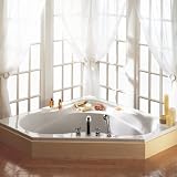 American Standard Colony 5-Feet by 5-Feet Corner Whirlpool with Everclean and Hydro Massage System-I