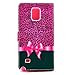 For Samsung Note 4 Case, Welity Cute Small Leopard grain Bow PU Leather Stand Card Wallet Case Cover for Samsung Galaxy Note 4 and One Gift
