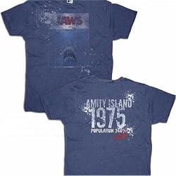 JAWS 1975 Amity Island Navy T-Shirt