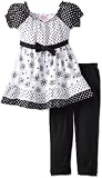 Young Hearts 2 Piece Polka Dot Dress And Pant Set