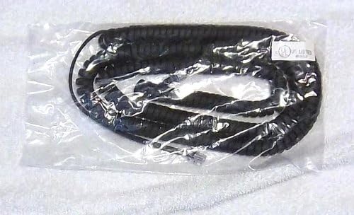Handset Cord 25 Ft Charcoal (Flat Black) With Long Lead New in a Factory Sealed Bag Guaranteed