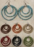 Hoop Earrings, Beaded - 7 Fun Colors