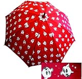 Punk Rock Retro CATS Red Rain Umbrella