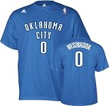 Oklahoma City Thunder Russell Westbrook Adidas Blue T Shirt