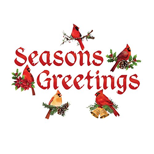 Seasons Greetings Cardinal Garage Magnets
