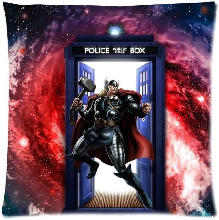 ChenFunny Doctor Who Gorgeous Magical Space Nebula Universe Galaxy Loki Thor the Dark New Pillow Case Pillow Inner Included 18x18 (One side)