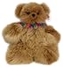 Alpaca Bear. Genuine Dark Colored Alpaca Teddy Bear With Multi Colored Rhinestones Collar. 18 Inches high.