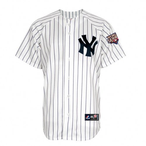 New York Yankees Youth Home Replica Jersey with 2009 World Series Patch by Majestic Athletic - White Small