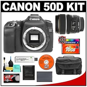 Canon EOS 50D Digital SLR Camera Body + Canon EF-S 17-85mm IS USM Lens + 16GB CF Card + Battery + Case + Cameta Bonus Accessory Kit