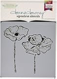 Donna Downey Stencils Anemone Duo Signature Stencils, 8.5" by 8.5"