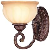 C7935-W 1 LITE WALL LAMP - ANT. BRONZE/L. AMBER GLASS, TYPE A 60W by Lite Source