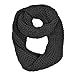 Chunky Knit Infinity Scarf Black Color