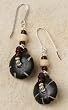 Earrings - African, Carved Bone Beads