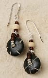 African Carved Bone Earrings