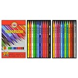 Koh-i-noor Progresso - 24 Woodless Coloured Pencils. 8758 ~ Koh-I-Noor Colored...