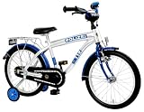 Kinderfahrrad 18" Zoll (=45,7cm) POLIZEI oval silber-blau