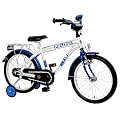 Kinderfahrrad 18" Zoll (=45,7cm) POLIZEI oval silber-blau
