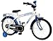 Kinderfahrrad 16″ Zoll (=40,6cm) POLIZEI oval silber-blau