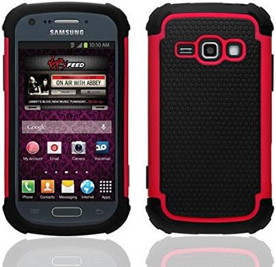 Galaxy Prevail 2 Case, Rugged Shock Absorption Impact Resistant Hybrid Dual Layer Full Body Defender Protection Case For Samsung Galaxy Prevail 2 (Pink)