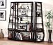 Unique Design Espresso Finish Five Shelves Bookcase Set